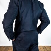 Abito Cropped Sartoriale in Alcantara Nera | Juri Carissimi