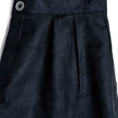 Dettaglio pence Pantalone Sartoriale in Alcantara nera | Juri Carissimi