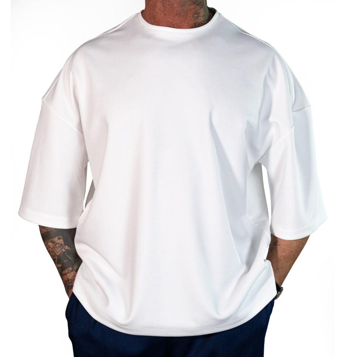 juri-carissimi-t-shirt-oversize-bianca-cotone-premium-fronte