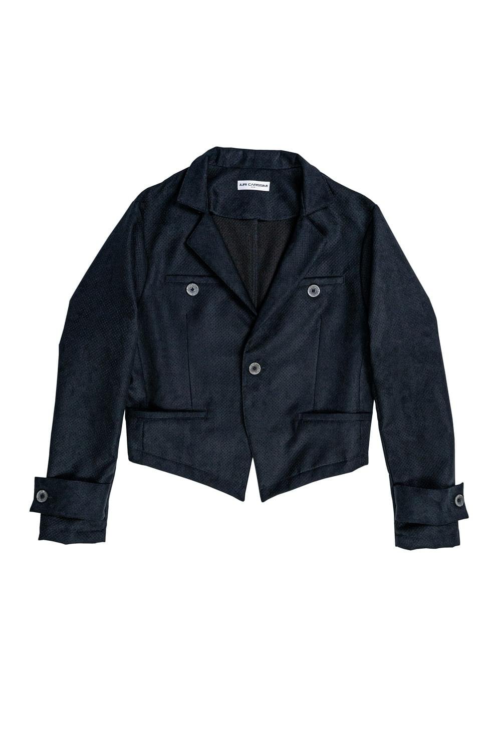 juri-carissimi-giacca-abito-boilerino-alcantara-nera Giacca Cropped Sartoriale in Alcantara nera | Juri Carissimi
